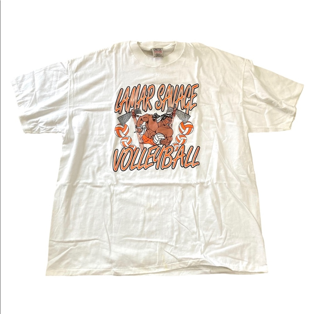 Vintage Lamar Savage Volleyball  Single Stitch T Shirt Mens Size XXXL.